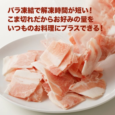 宮崎県産 豚こま切れ3kg(1kg×3)バラ凍結