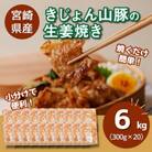 簡単調理　宮崎県産豚肉の生姜焼き 6kg(300g×20)　K16_0148