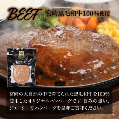 宮崎県産黒毛和牛ハンバーグ20個・きじょん山豚ハンバーグ20個《合計40個セット》K16_0158