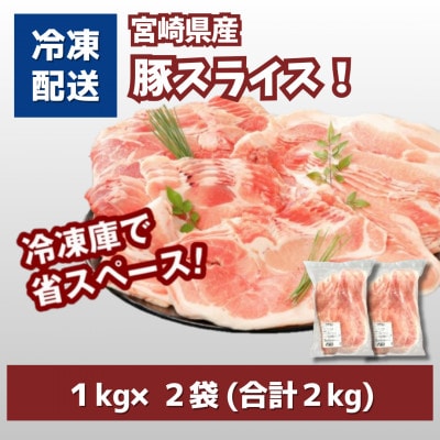 宮崎県産豚スライス2kg　 K16_0176
