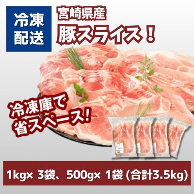 宮崎県産豚スライス3.5kg　K16_0177