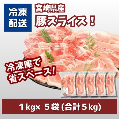 宮崎県産豚スライス5kg(1kg×5) K16_0180