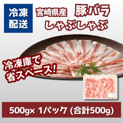 宮崎県産豚バラしゃぶしゃぶ用　500g　K16_0184