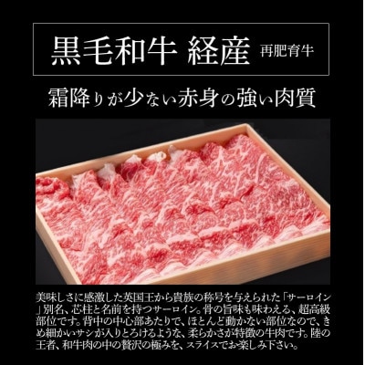 木城白木八重牧場育ちの黒毛和牛 芯柱すき焼き用サーロインスライス 350g　K20_0020_2