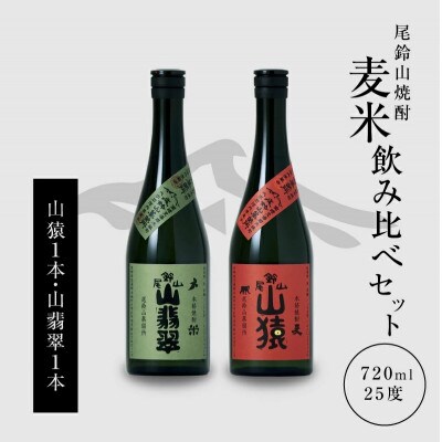 焼酎尾鈴山(山猿1本・山翡翠1本)各720ml