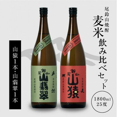 焼酎尾鈴山(山猿1本・山翡翠1本)各1,800ml