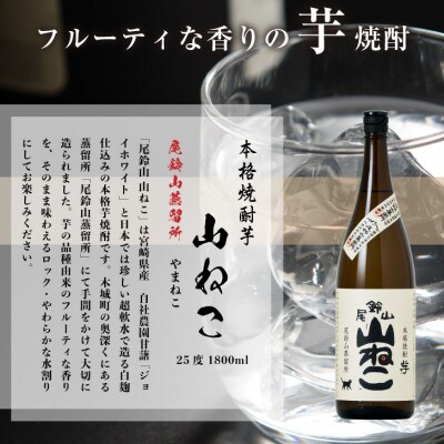 【父の日ギフト】焼酎尾鈴山一升瓶(山ねこ4本)各1,800ml