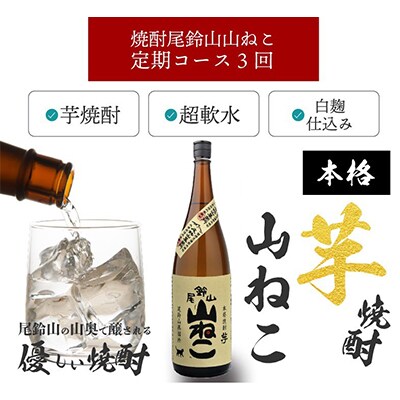 【毎月定期便】焼酎尾鈴山 山ねこ 1800ml×2本　全3回