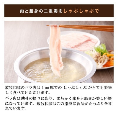 【2025年3月上旬発送】≪放牧和豚≫ バラ 300g 1mmスライス 【しゃぶしゃぶ専用】