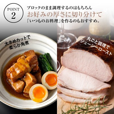 ≪放牧和豚≫モモブロック 500g×2【合計1kg】