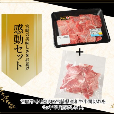 宮崎牛モモ焼肉400g　宮崎県産和牛小間切れ100g (木城町) K18_0027_5