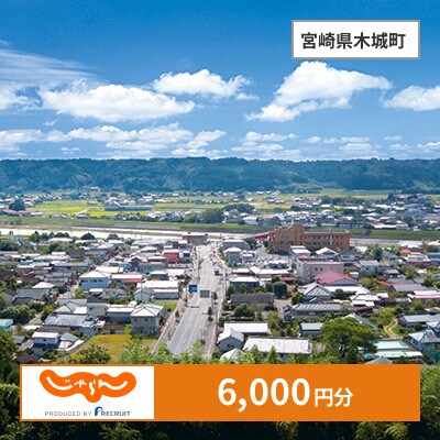 【じゃらんふるさと納税クーポン】 宮崎県木城町でつかえる6,000円 クーポン