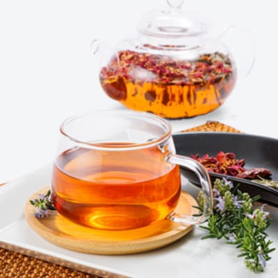 有機素材カモミール紅茶/ローズ紅茶/いちじく紅茶缶　3個缶セット　　ラッピング付き
