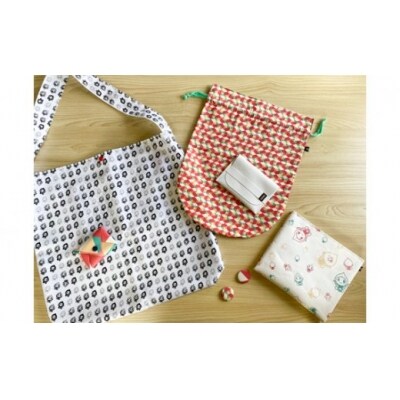 odekake set (1set) / 巾着 ポーチ バッグ 福島県 特産品 