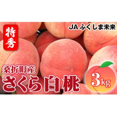もも(さくら白桃)特秀　3kg　桑折町産