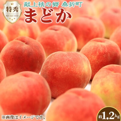 もも【まどか・2026年産先行受付】特秀1.2kg　桑折町産　JAふくしま未来　桃