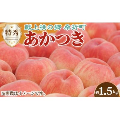 もも【あかつき・2026年産先行受付】特秀1.5kg「献上桃の郷ブランド品」桑折町産　JAふくしま未