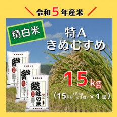 〔令和5年11月より配送〕【令和5年産米】特Aきぬむすめ【精白米】15kg