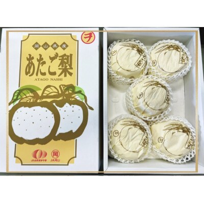 岡山県産　あたご梨 4～5玉 (約4kg) 化粧箱入り
