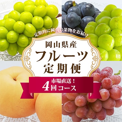 【発送月固定定期便】岡山県産 フルーツ定期便全4回