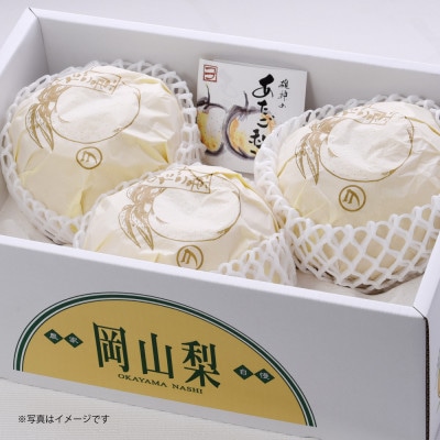 岡山県産あたご梨 超特大3玉(約4kg)