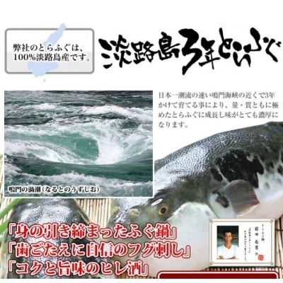 【若男水産】【淡路島3年とらふぐ】花 ふぐ鍋セット/冷凍(3～4人前)