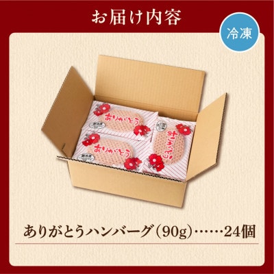 牛肉100% ありがとうハンバーグ 24個 北海道産牛 簡単便利 国産牛