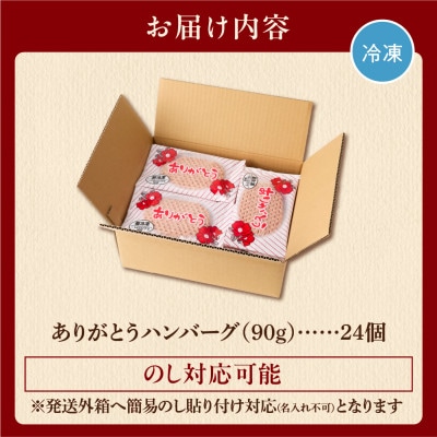 北海道産牛肉100% ありがとうハンバーグ 24個 解凍せずにすぐ焼ける!