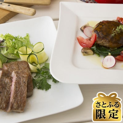 【さとふる限定】おうちで簡単!時短調理!美味しく便利なサーロインとハンバーグのセット