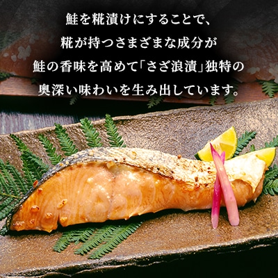 ＜佐藤水産＞北海道産 鮭さざ浪漬(鮭の糀漬) 1切×8枚入