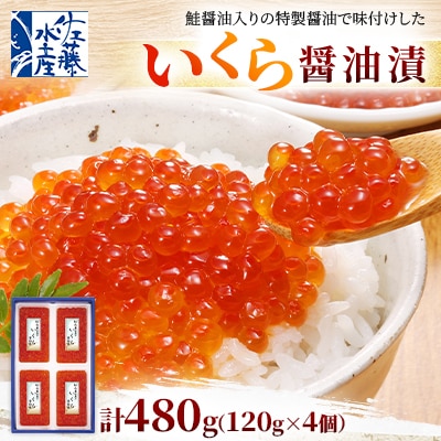 佐藤水産 北海道産 いくら 醤油漬 　480g　(120g×4個)
