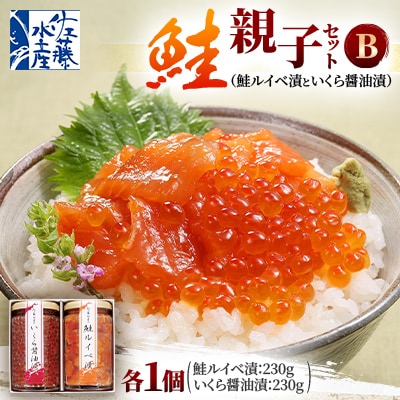 佐藤水産 鮭親子セットB　 ( 鮭ルイベ漬 と いくら 醤油漬)