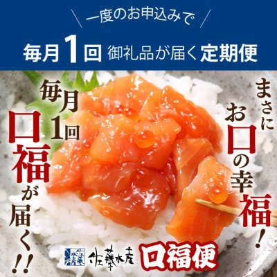 【毎月定期便】佐藤水産　口福便(こうふくびん)<鮭ルイベ漬・スモークサーモン・いくら・鮭切身>全4回