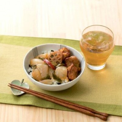 グルメストック　自由時菜　ごま香る黒酢あんの豚からあげ丼　12パックセット