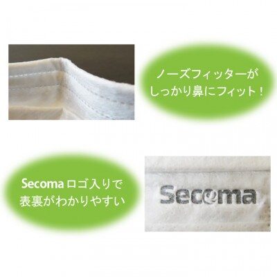Secoma 肌ざわりなめらか 国産不織布フィルターマスク(50枚入×4個+7枚入×2・計214枚)
