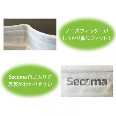 Secoma なめらか、息しやすい国産不織布フィルターマスク(50枚入×6個・計300枚)