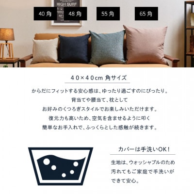 blocco フェザー100% クッション(40cm×40cm) 460091 テラコッタ