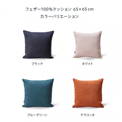 blocco フェザー100% クッション(65cm×65cm)35 460113 ホワイト