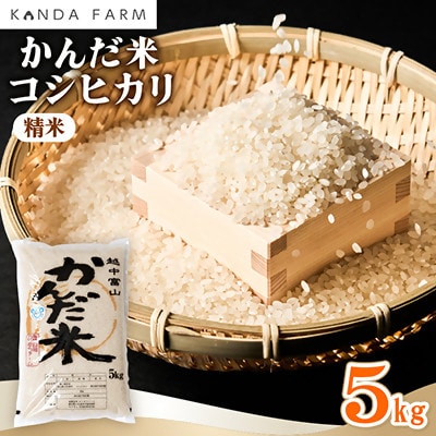 【令和7年産】鮮度の米　かんだ米『コシヒカリ』精米　5kg×1袋