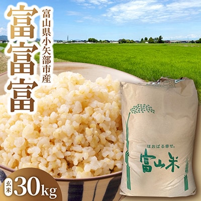 令和8年産 富山県産 「富富富」 玄米 30kg
