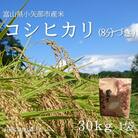【新米先行受付 25年10月上旬～順次発送】令和7年富山県産「コシヒカリ」(8分づき)30kg×1袋