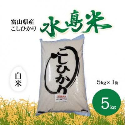栽培期間中農薬・化学肥料不使用　こしひかり　白米 5kg×1袋(5kg)