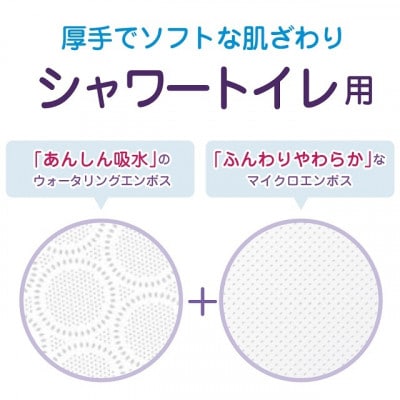 クリネックス長持ちシャワートイレ用8ロール(ダブル)×8パック