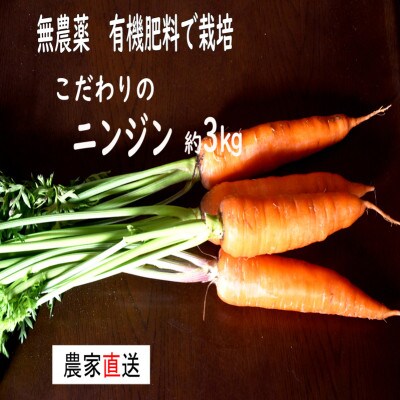 こたわりの甘いニンジン 3kg 約9本