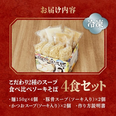 食べ比べソーキそば4食セット!