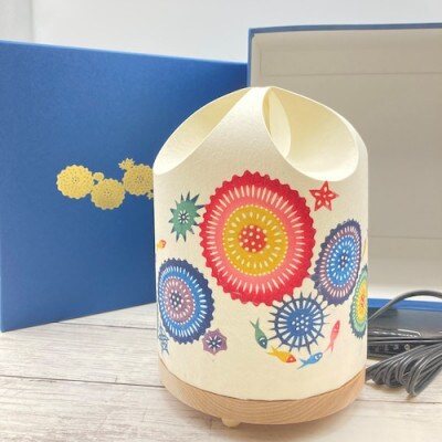 琉球あんどん　筒型　コーラル