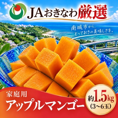 【2027年6月下旬から順次発送・白箱】JAおきなわ 家庭用アップルマンゴー約1.5kg(3～6玉)