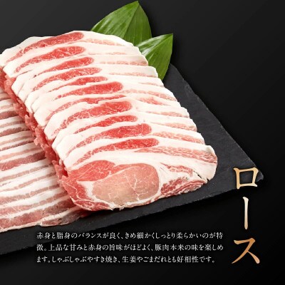 沖縄県産あぐー豚しゃぶしゃぶ用　ロース　1kg(250g×4)