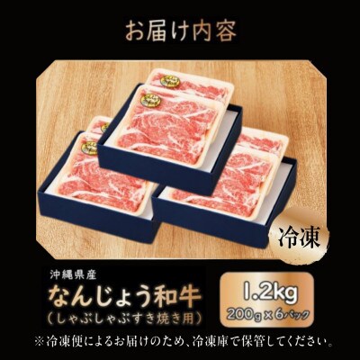 なんじょう和牛しゃぶしゃぶ・すき焼き用　200g×6パック