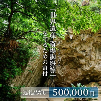 【返礼品なし】「世界遺産 斎場御嶽等」神聖な環境を守るためのご寄附 500,000円